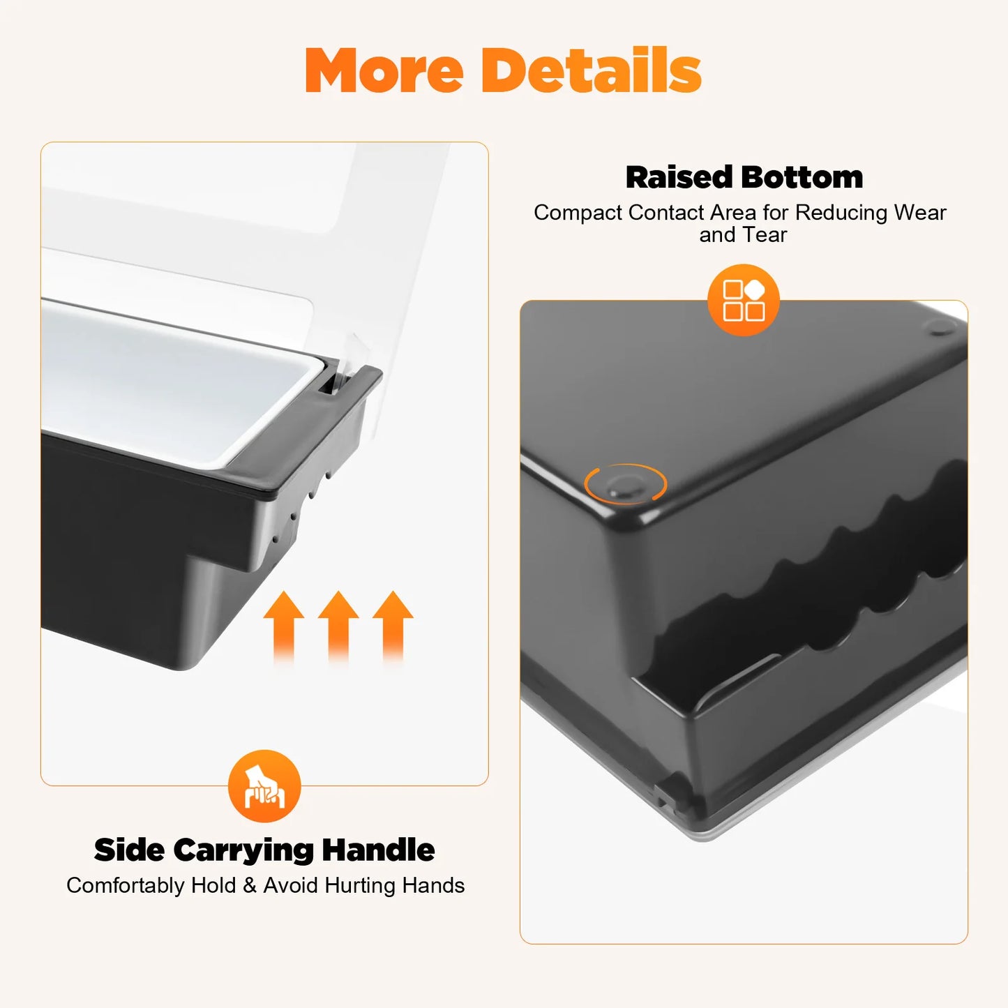 ABS PP5 Plastic Fruit Storage Box with Removable Compartments Ice Tray Bottom Leakproof Cool Condiment Organizer
