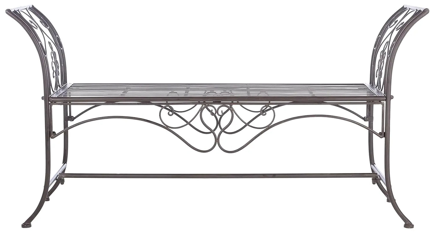 Wrought Iron Outdoor Garden Bench Customized for Outdoor Use