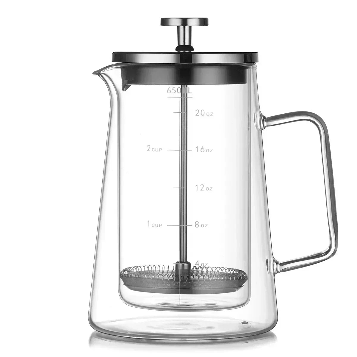 Borosilicate Glass French Press With Double Wall Insulation