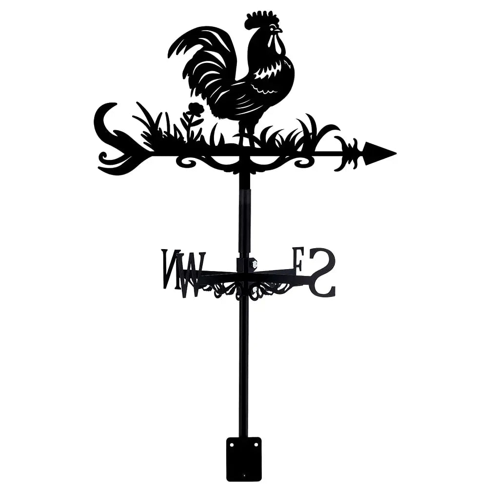 Crow Weathervane Raven Weather Vane for Yard Animal Metal Wind Vanes Roof Mount for Outside Garden Black Weathervanes