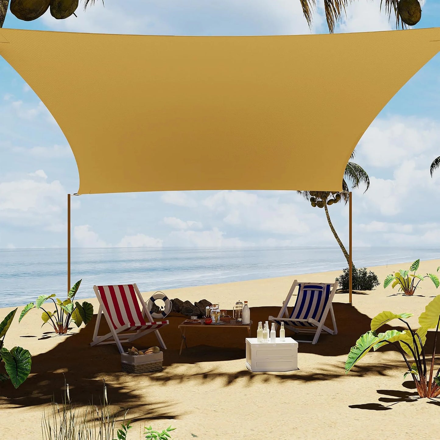 HiMISS Rectangle Sun Shade Sail UV Block Outdoor Canopy