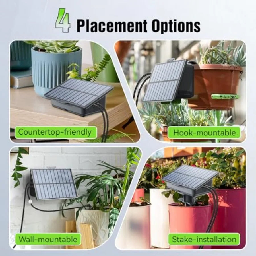 Easy-Setup Solar Drip Irrigation System for Indoor Outdoor Plants
