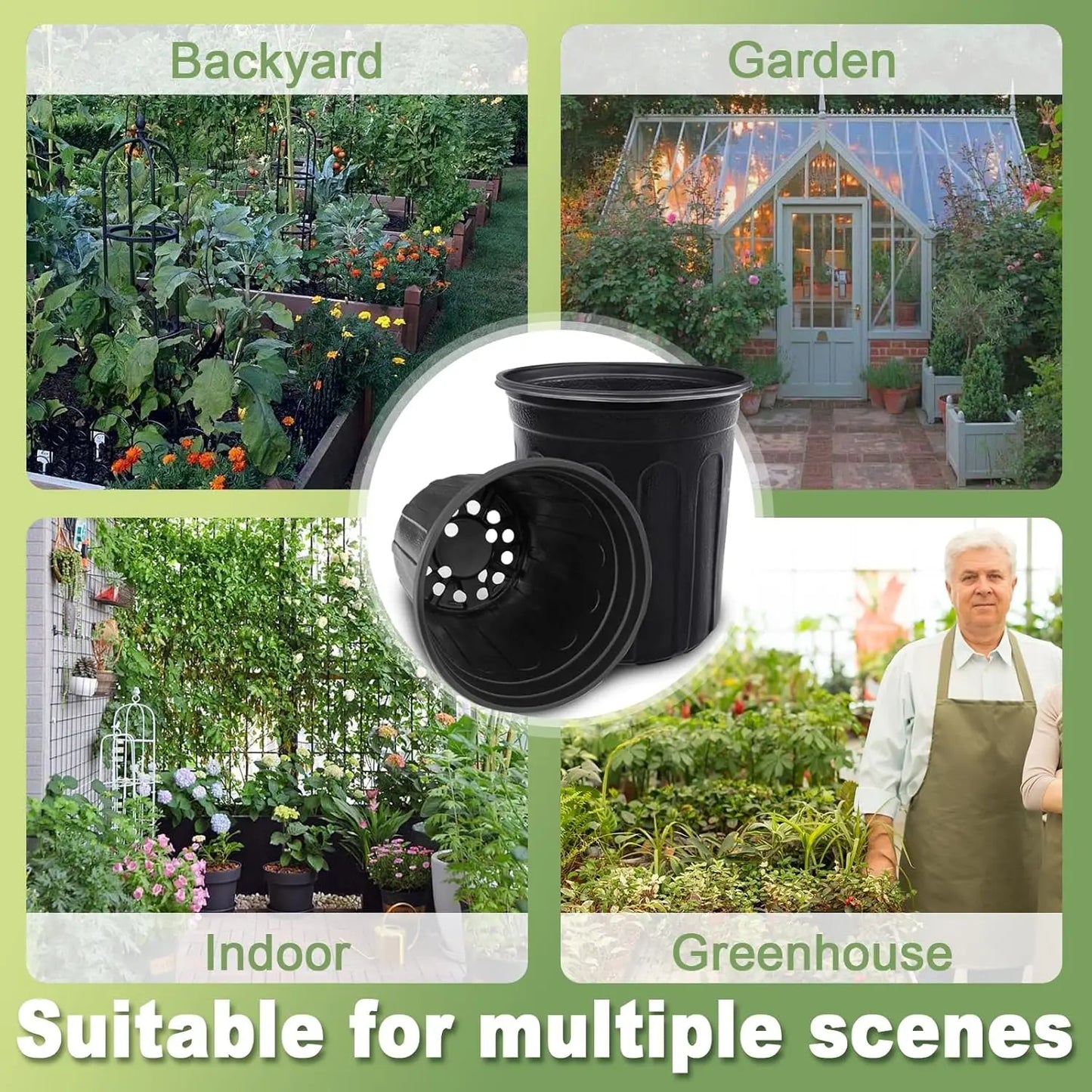 60 Pack Nursery Pots With Drainage For Seedlings And Houseplants