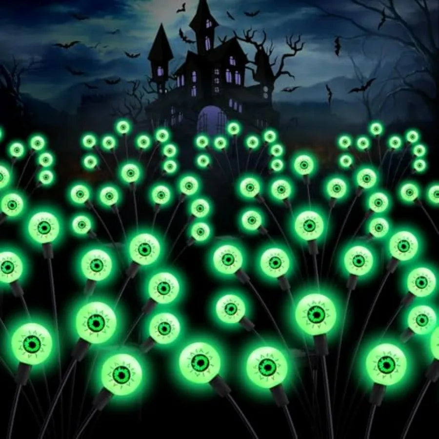 Solar Lights Outdoor 4 Pack, 32 LEDs,Solar Garden Lights, Outdoor Decorations, Firefly Light for Patio Decor, Big Bulb, Unique
