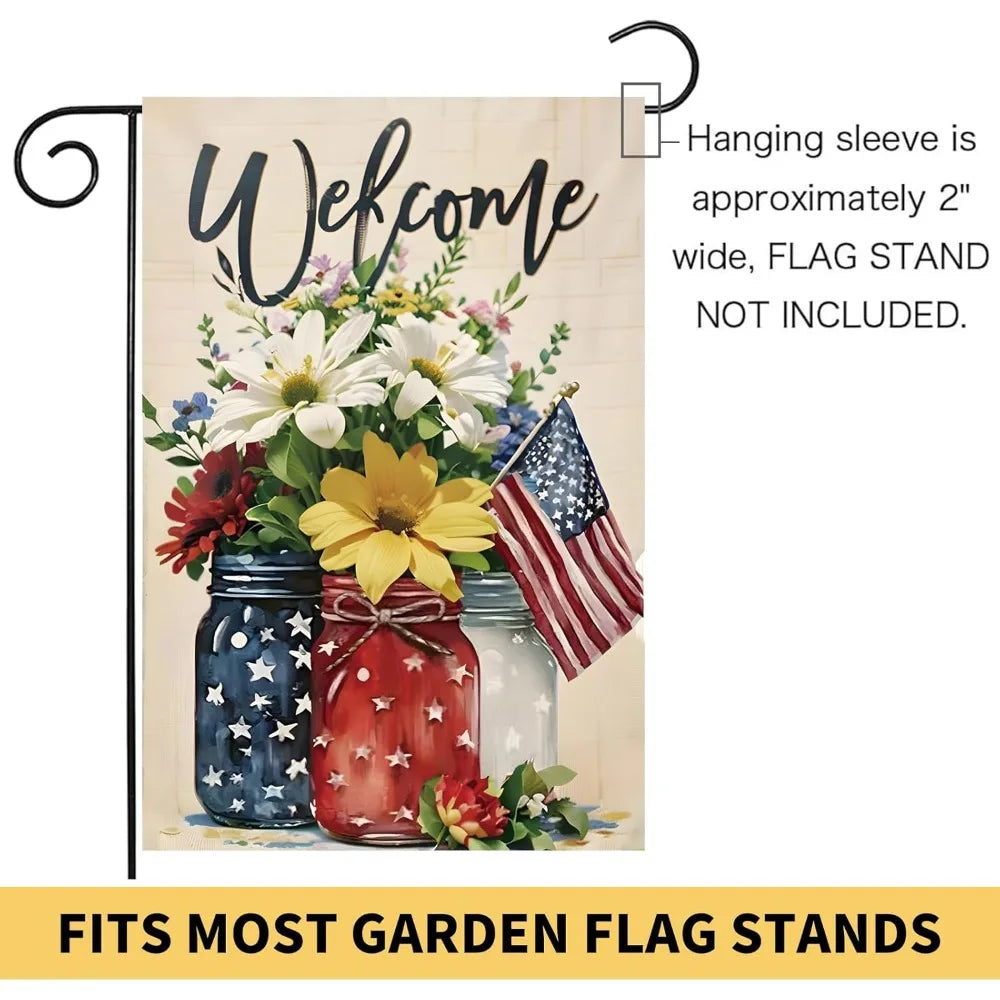 Patriotic Summer Garden Flag for Outdoor Holiday Celebrations
