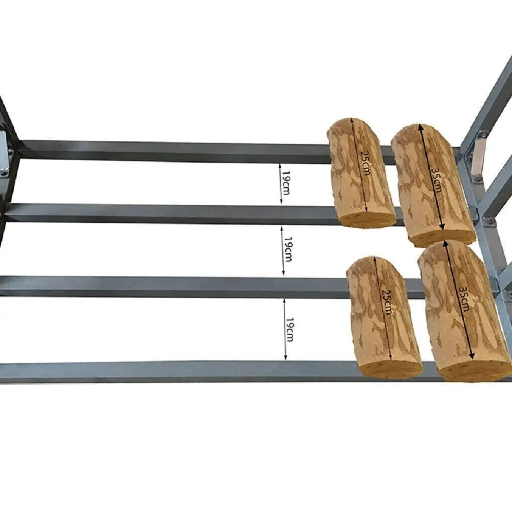 Heavy Duty Outdoor Firewood Storage Rack With Top Cover Rust Resistant