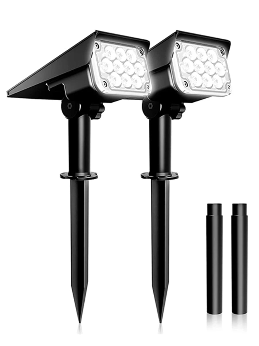 2PCS Solar Power Light Adjustable Light Temperature Solar Garden Light outdoor IP65 Solar Lamp Super Bright Solar Spotlight
