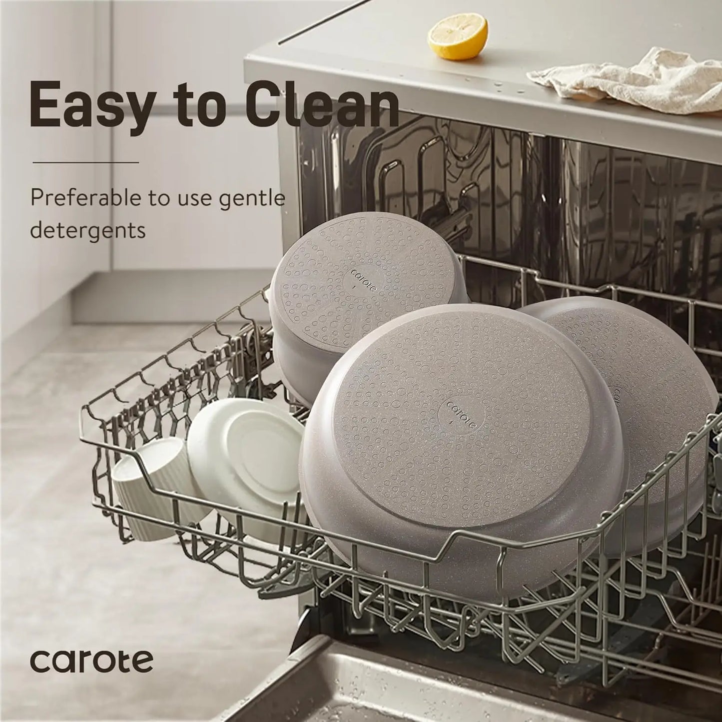 Detachable Handle Nonstick Pots And Pans Set For Induction Cooking