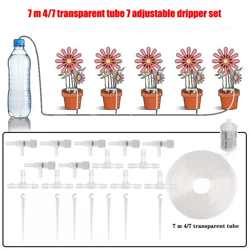 Drip Watering Kit With Regulating Valve Micro Dripper System