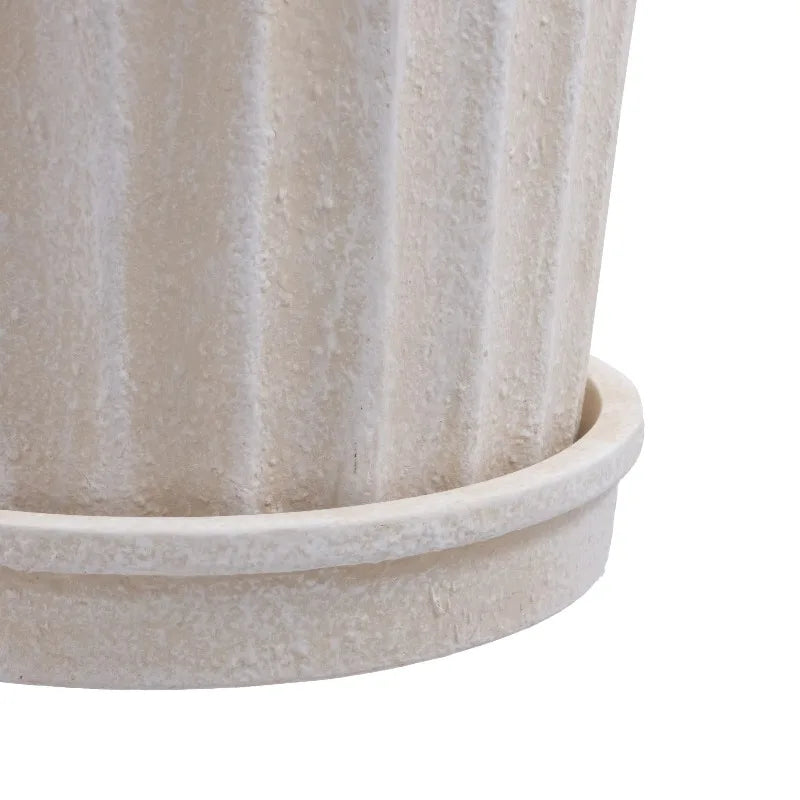 Shell Planter Ceramic Indoor Outdoor Flower Pot Elegant