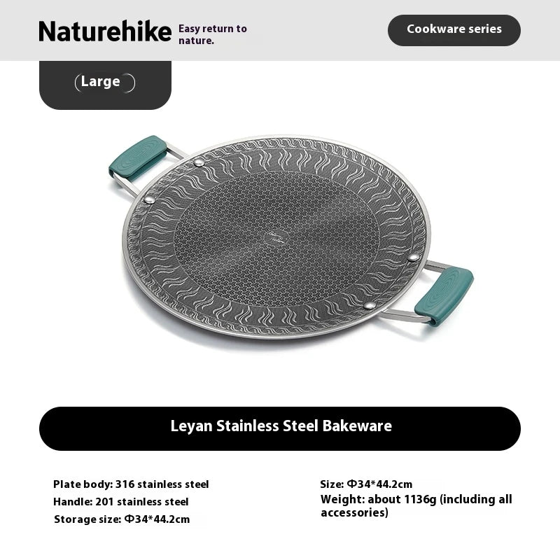 Naturehike Stainless Steel Camping Grill Pan With Honeycomb Plate