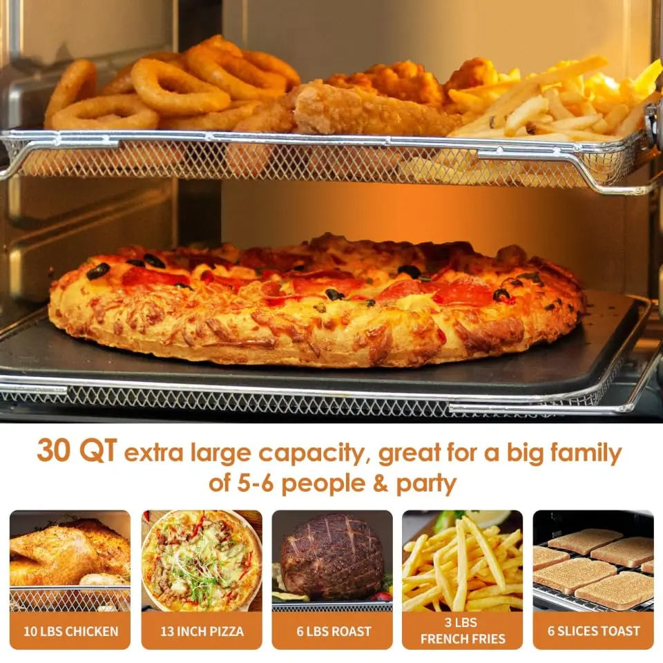 12-in-1 Air Fryer Toaster Oven With Smart Thermometer