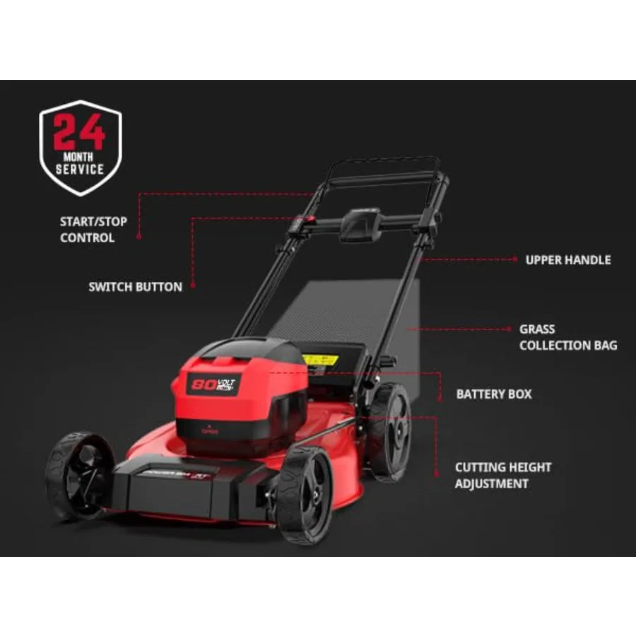 YAO HUI HUANG 80V Cordless Lawn Mower 3in1 Brushless