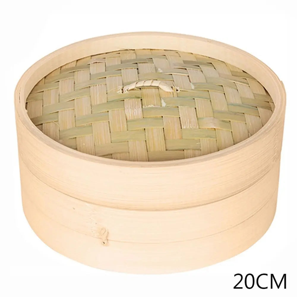 Bamboo Steamer With Lid For Dumplings And Steam Pot