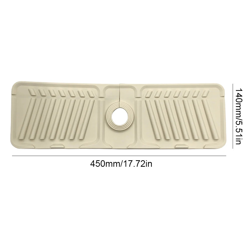 Silicone Faucet Mat Multifunction Kitchen Countertop Draining Board Drying Pad Non-slip Sink Splash Pad Kitchen Accessories