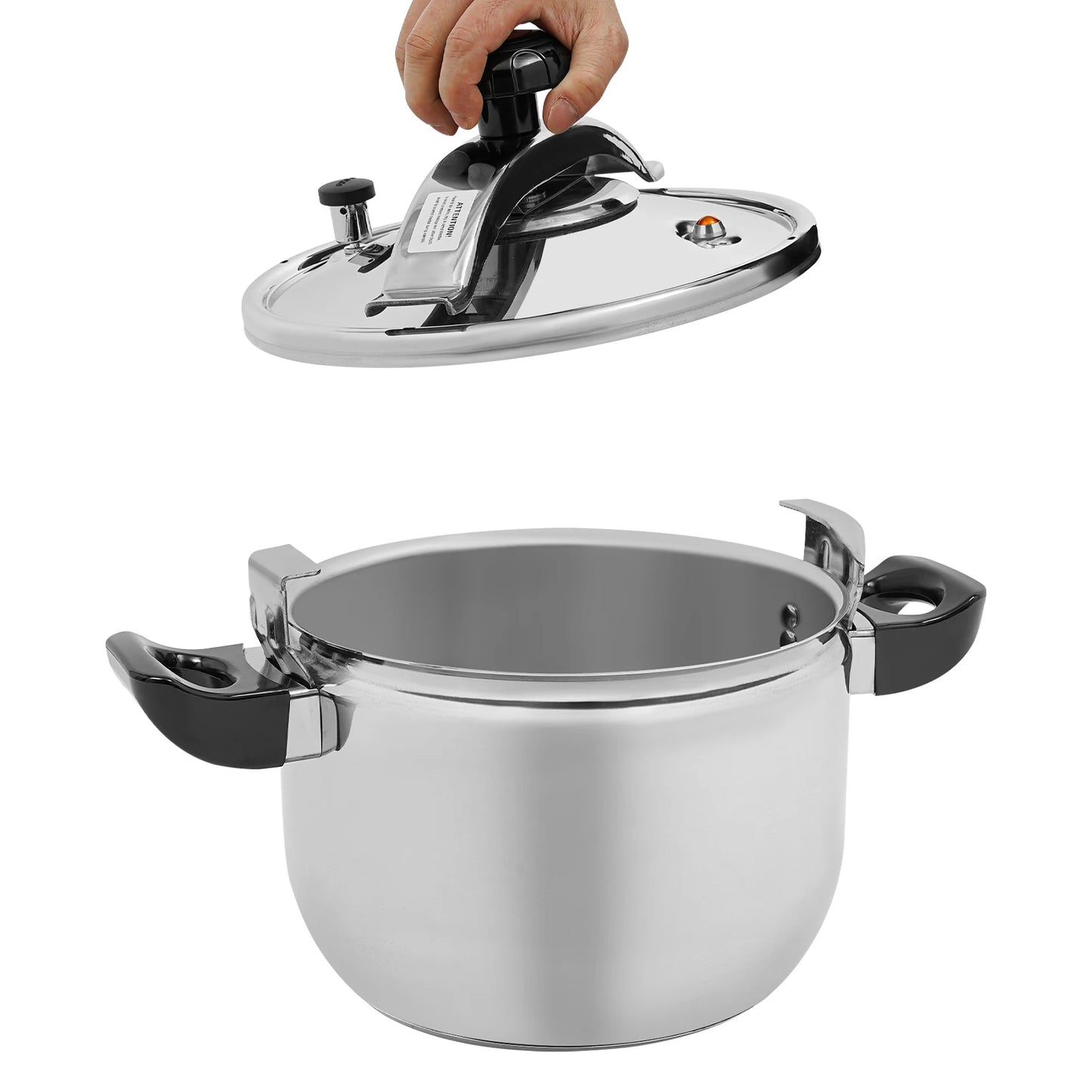 Bymaocar Stainless Steel Pressure Cooker 60KPa Large Capacity Pot