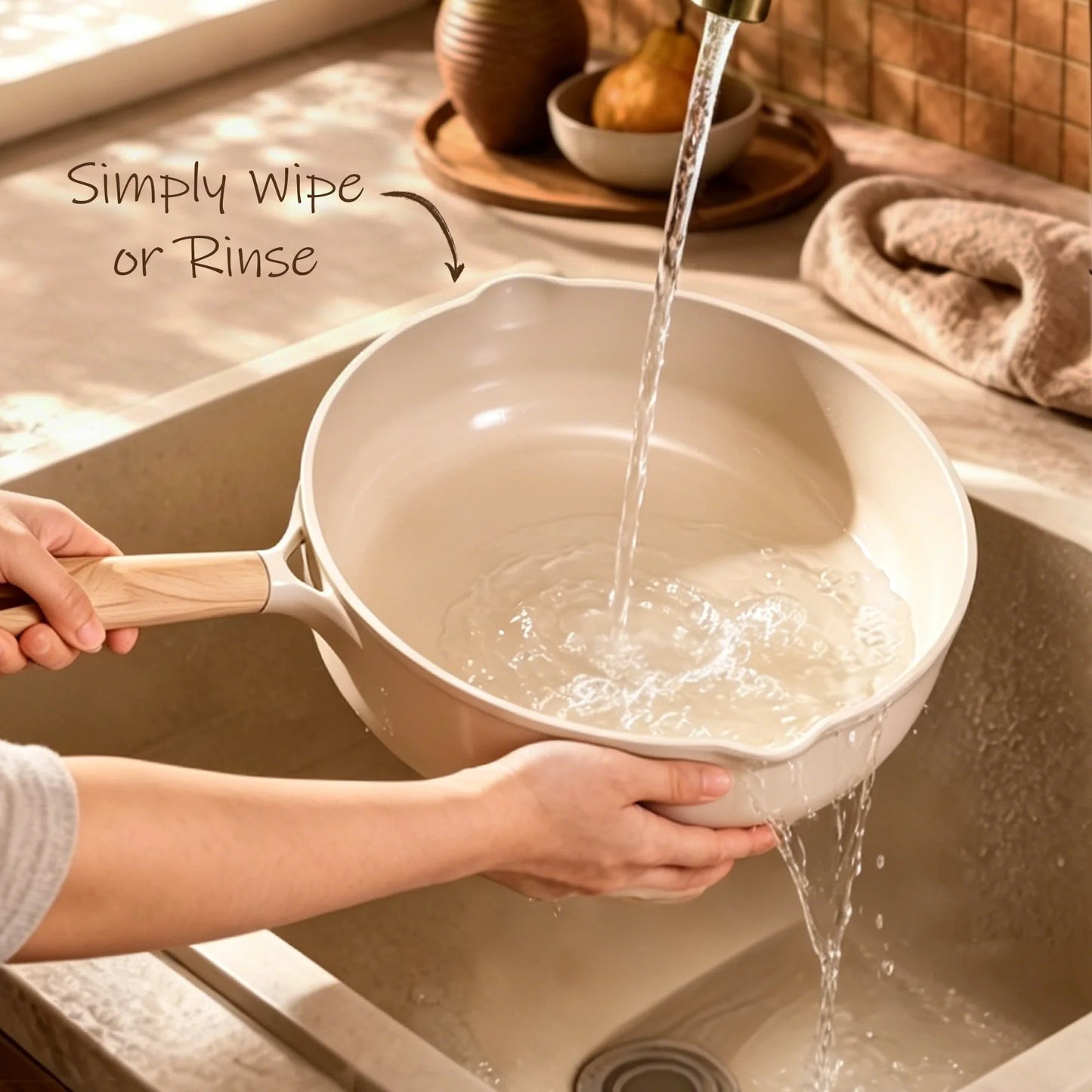 Ceramic Nonstick Frying Pan Skillet With Lid Induction Compatible