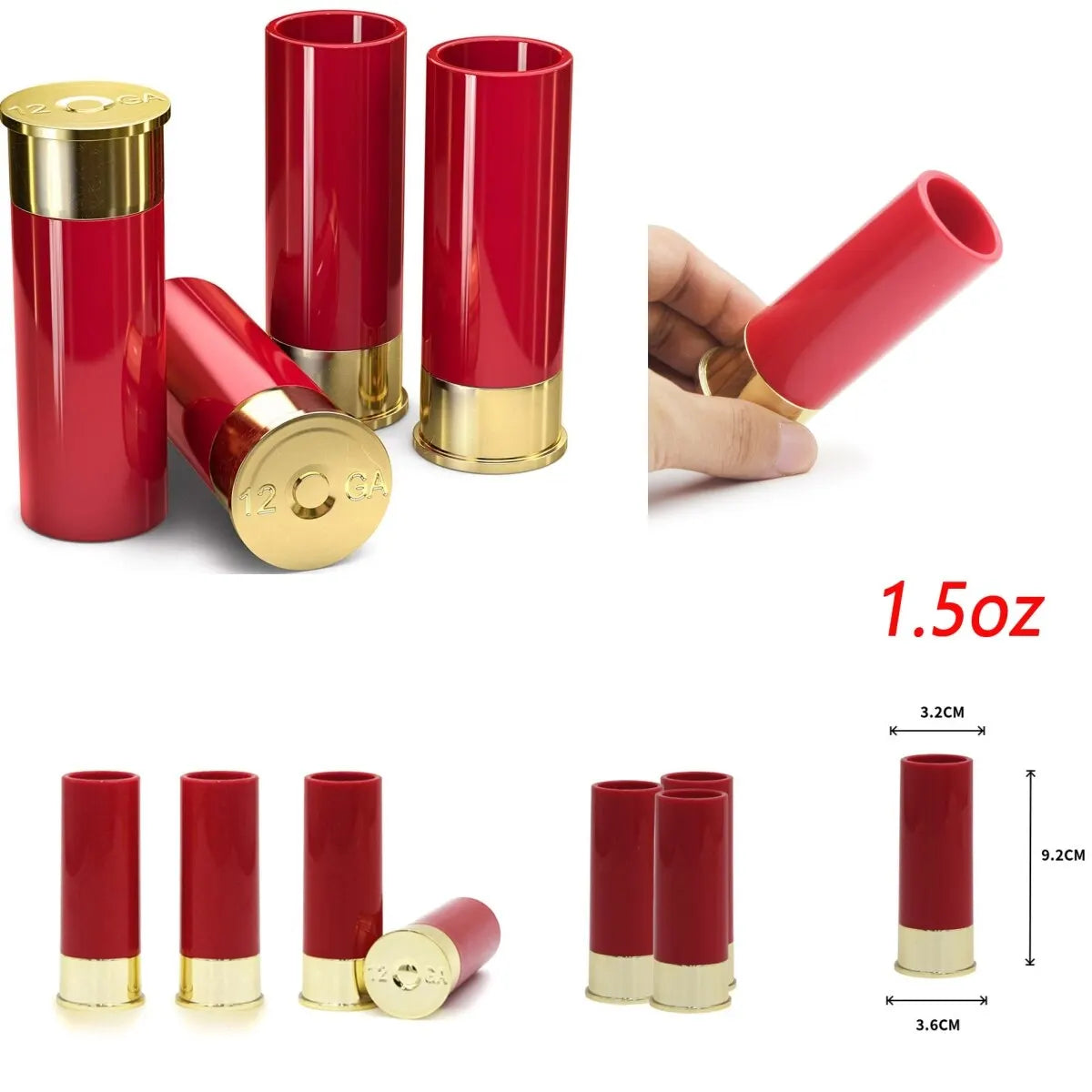 12 Gauge Shotgun Shell Shot Glass Set For Hunting Gift