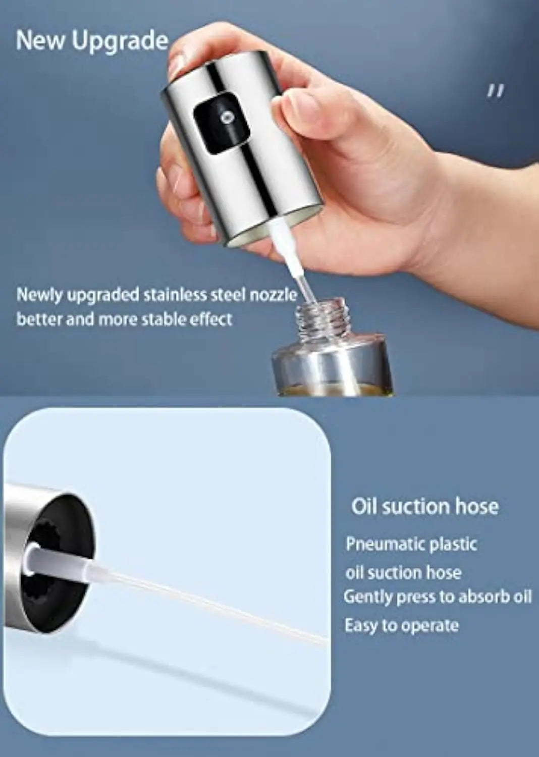 Olive Oil Dispenser Bottle 100ml Olive Oil Spray Mister Glass Bottle for Salad, BBQ, Baking, Roasting Kitchen Cooking Essentials