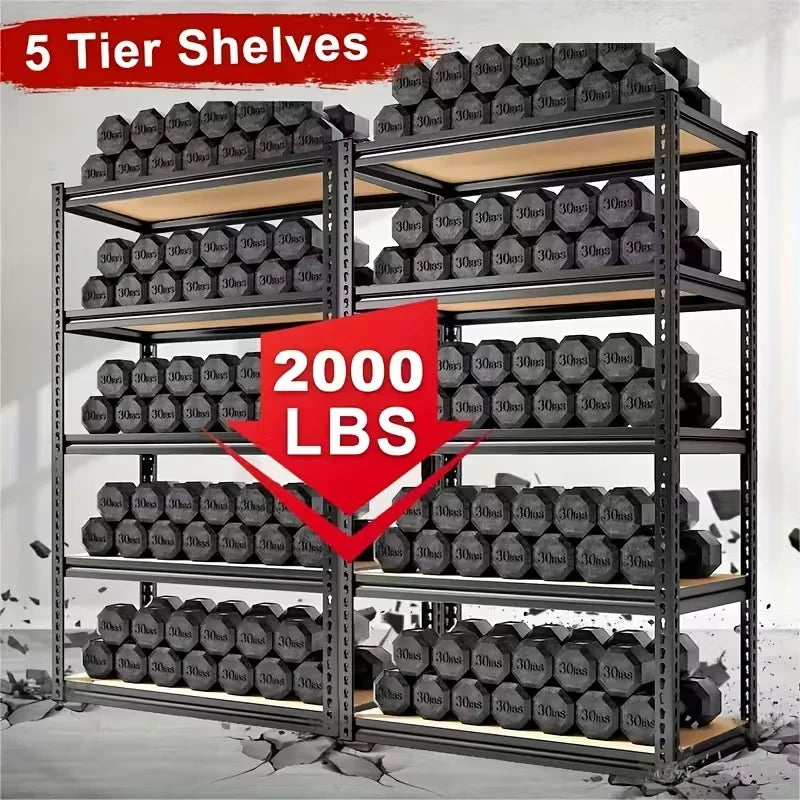 Heavy Duty Metal Storage Rack With Adjustable Shelves