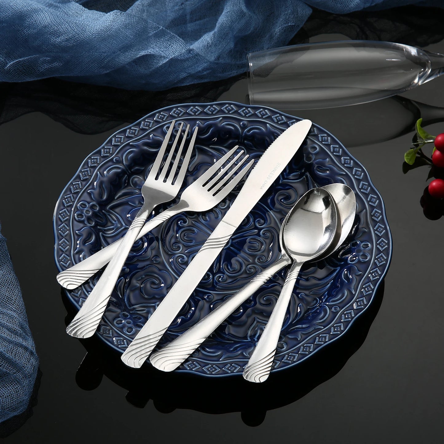 HANSMART Stainless Steel Cutlery Set Service For Eight