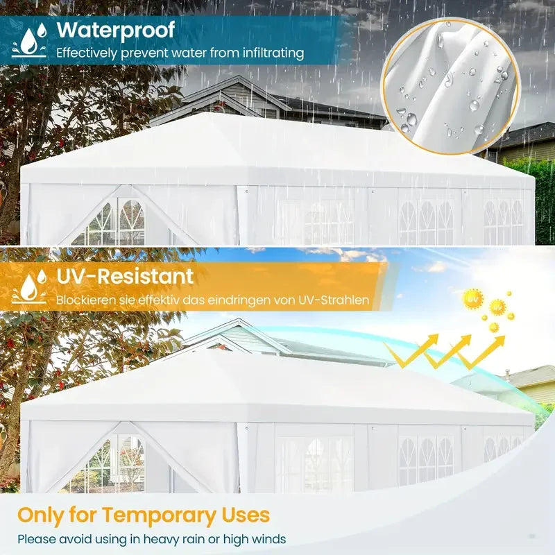 TooluckCN Outdoor Party Tent Canopy With Removable Sidewalls