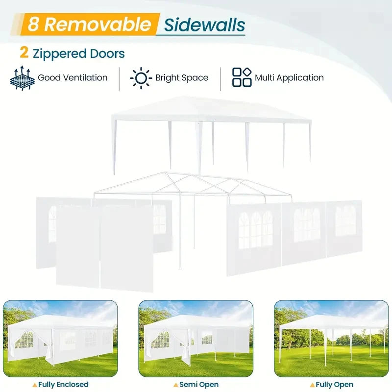TooluckCN Outdoor Party Tent Canopy With Removable Sidewalls