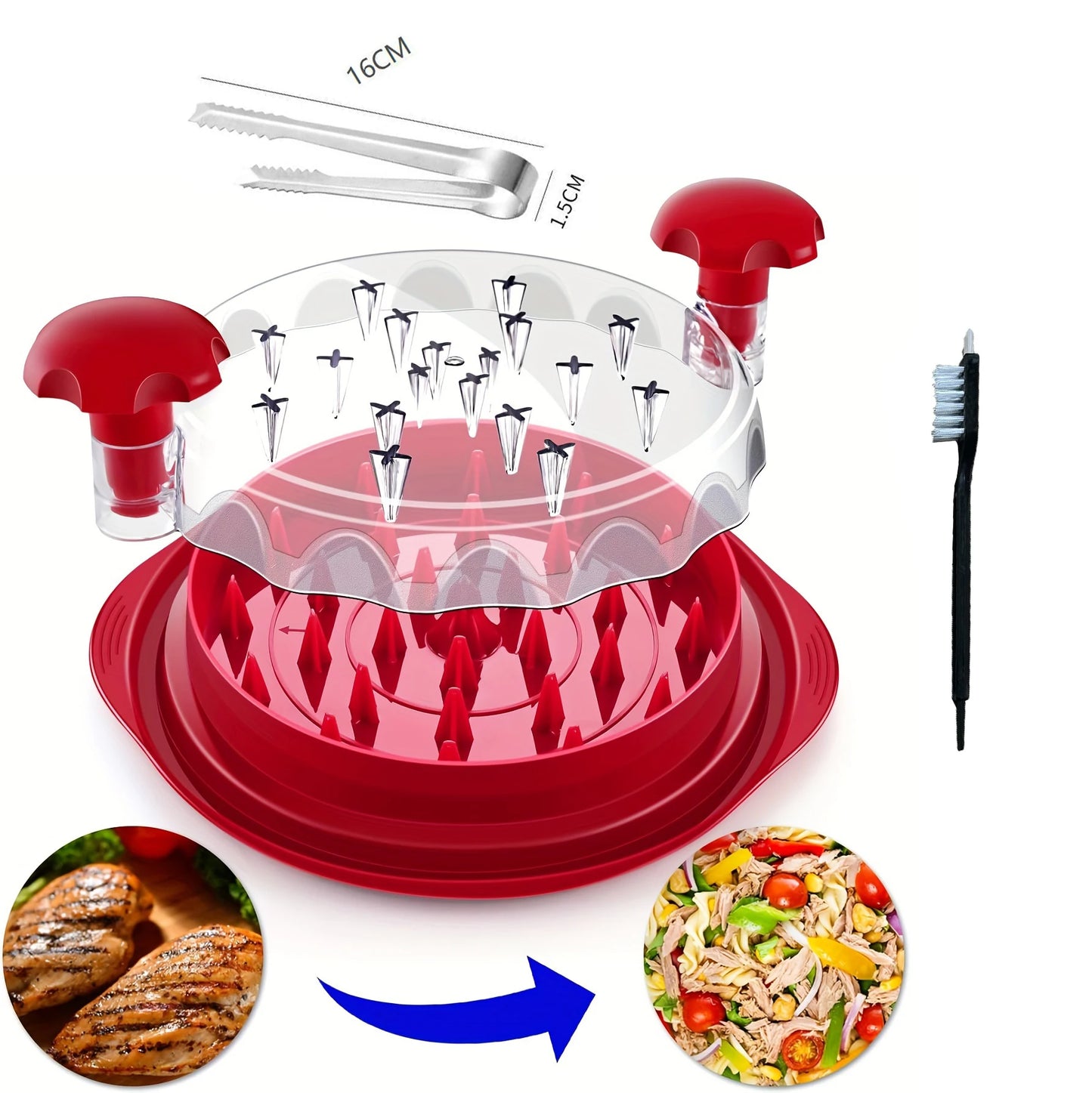 Chicken Shredder Large Chicken Breast Shredder Tool Twist With Anti-Slip Strip, Ergonomic Handle, Meat Shredder Tool Chicken Shr