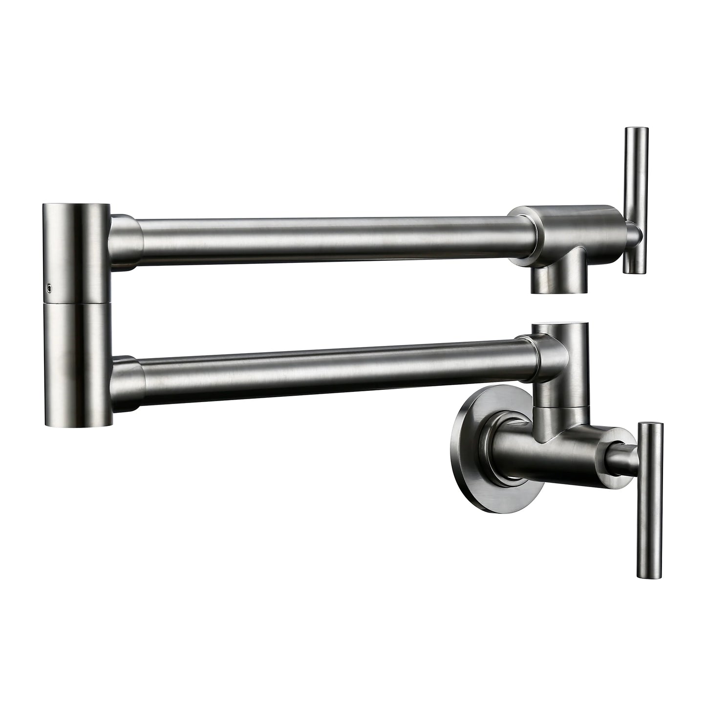 Brushed Nickel Kitchen Faucet Brass Wall Mounted Pot Filler Swivel Folding Retractable Rotary Stretch Kitchen Tap