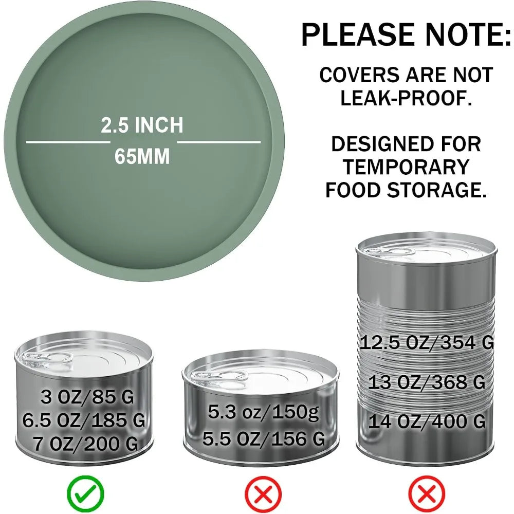 OHMO Silicone Cat Food Can Lids 2 Pack Leak Proof Food Storage