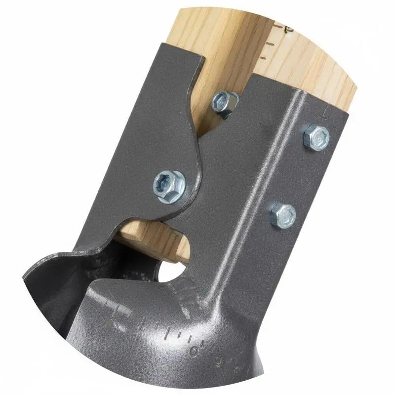 Manual Soil Auger 57.5-Inch For Fencing Landscaping Gardening, Wood Handle Scale Markings Metal Blade Heavy Duty Tool
