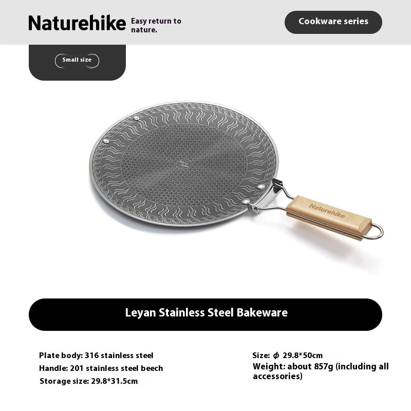 Naturehike Stainless Steel Camping Grill Pan With Honeycomb Plate