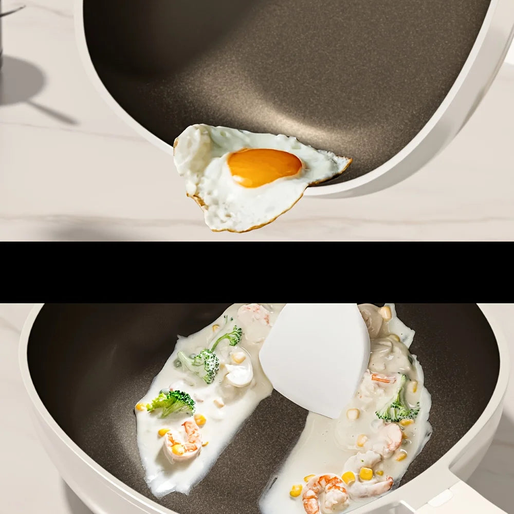 Titanium Ceramic Wok And Fry Pan Set Nonstick Skillet Spatula