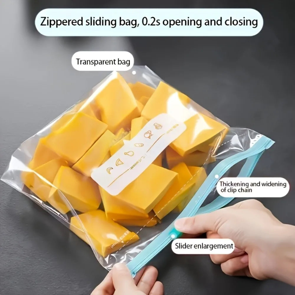 Reusable Food Storage Bags Stand Up, 60 Pack Leakproof Freezer Bags,  Gallon Bags, Reusable Plastic Snack Bags, Lunch Sandwich Bags for Home & Travel