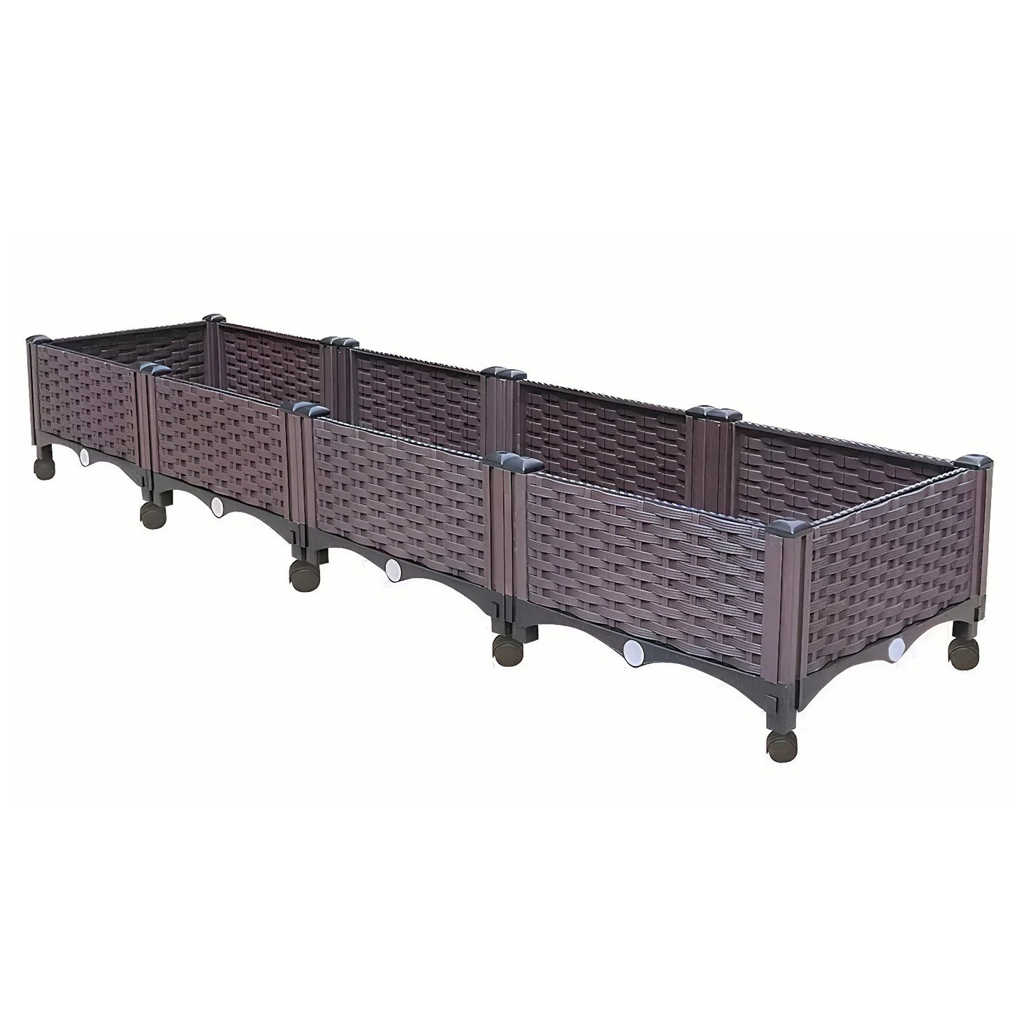 Elevated Garden Box With Drainage Plug For Outdoor Planter Beds