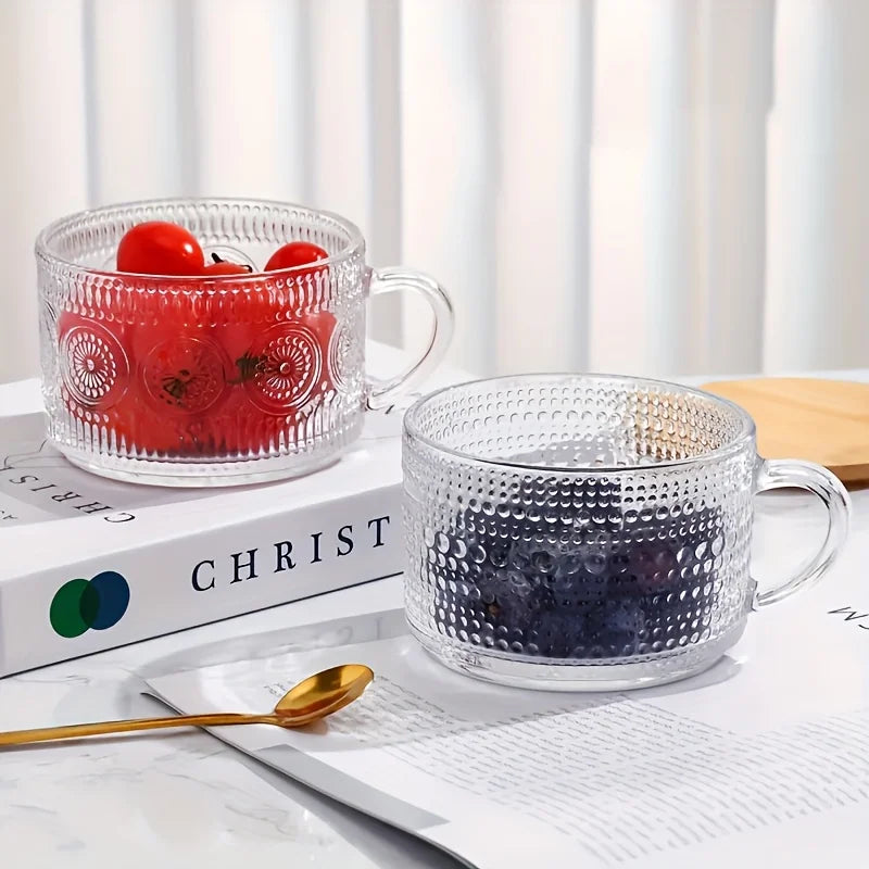 Glass Cups With Wooden Lids Set Of Four For Cappuccino
