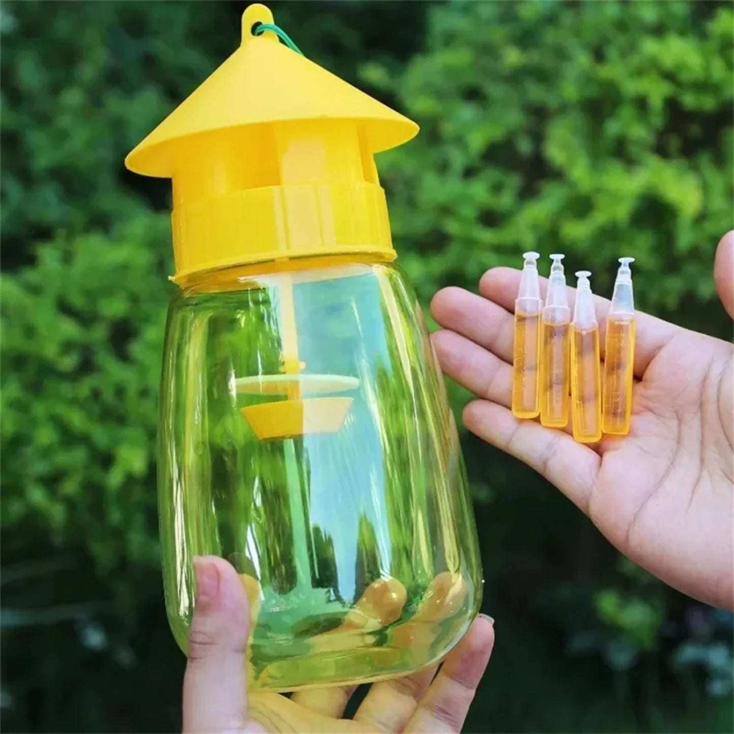 5-1PCS Wasp Traps Waterproof Hanging Hornets Trap for Indoor Outdoor Reusable Garden Fruit Flower Fly Catcher Pest Control Tool