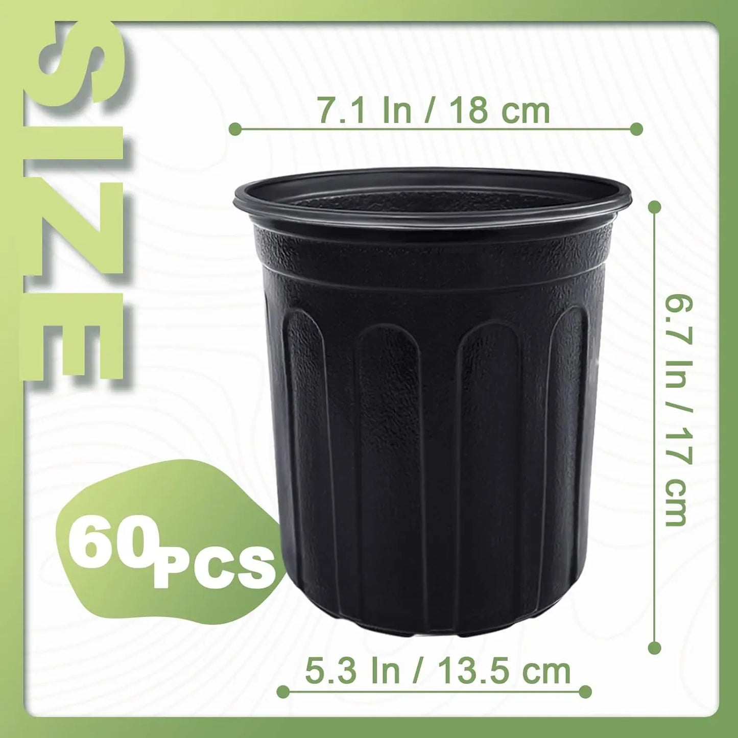 60 Pack Nursery Pots With Drainage For Seedlings And Houseplants
