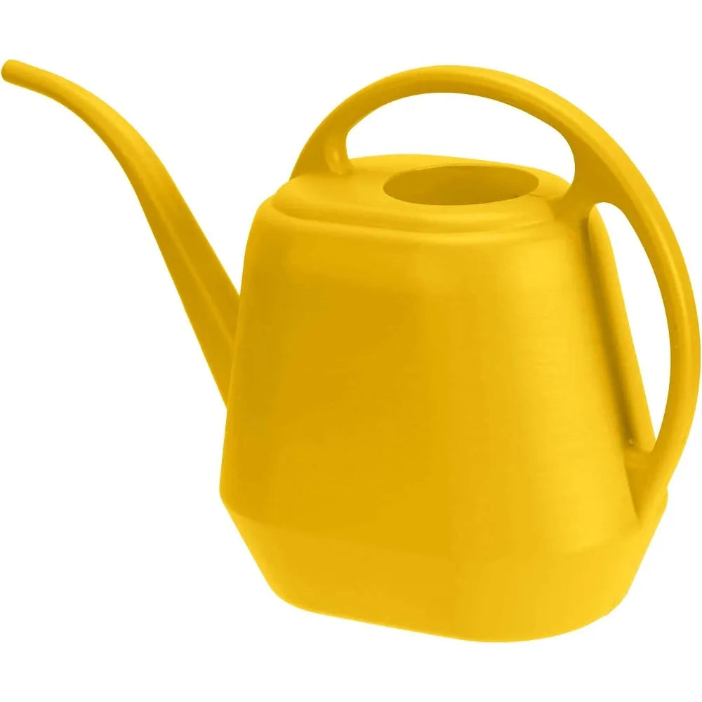 Plastic Watering Can, Yellow, 1-Gallon