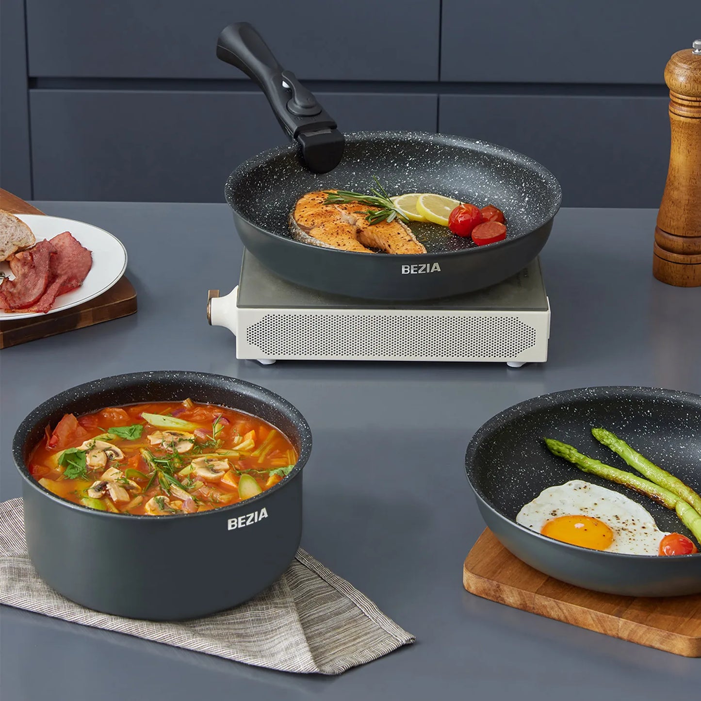 Induction Cookware Set 10 Pieces Nonstick Pots And Pans