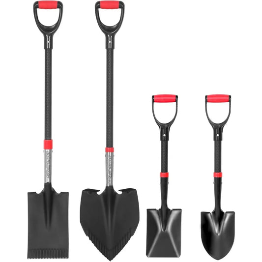 Steel Garden Shovel Set With D Grip Handles For Digging And Planting