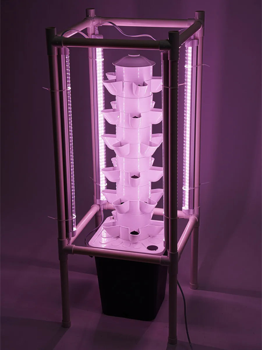 Hydroponics Vertical Growing Kit With Six Tiers And Thirty Holes