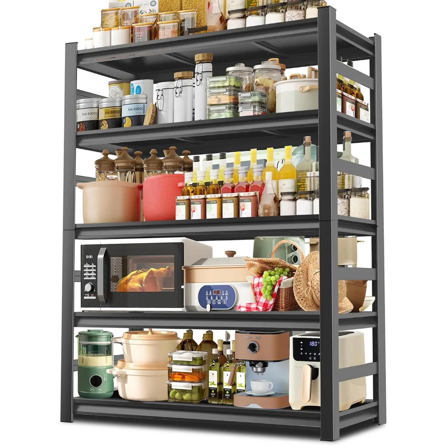 Heavy Duty Metal Shelving Unit 5-Tier Adjustable Kitchen Storage