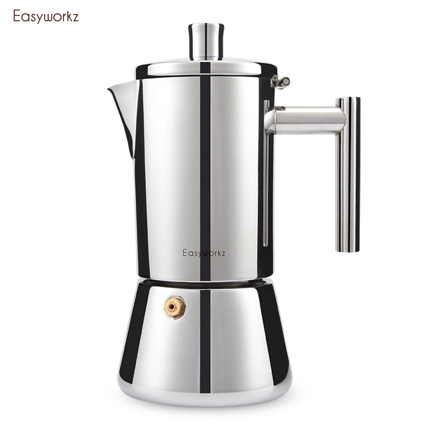 Easyworkz Stovetop Espresso Maker Moka Pot Stainless Steel Induction