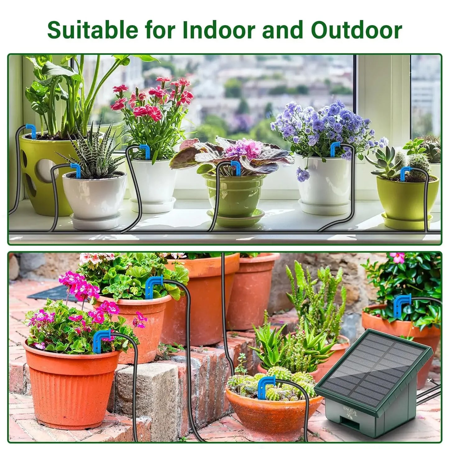 Solar Garden Irrigation System for Balcony with Automatic Drip Kit