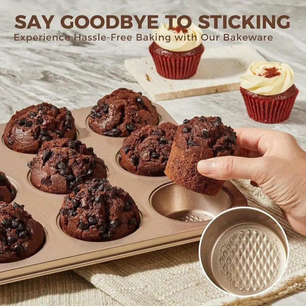8-Piece Carbon Steel Bakeware Set With Nonstick Coating Oven Safe