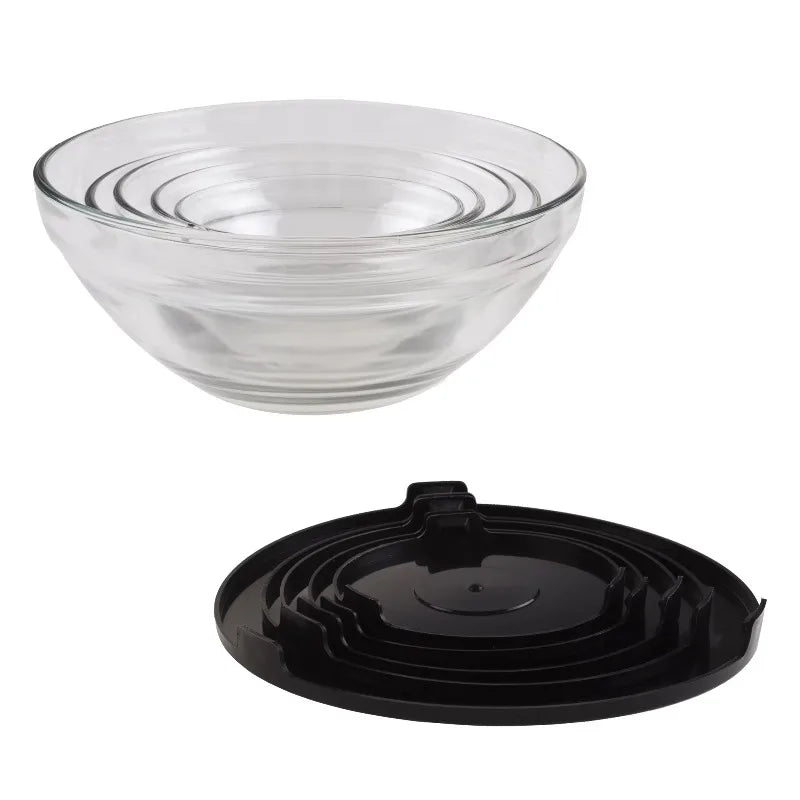 Glass Food Storage Containers with Snap Lids- 10 Piece Set by