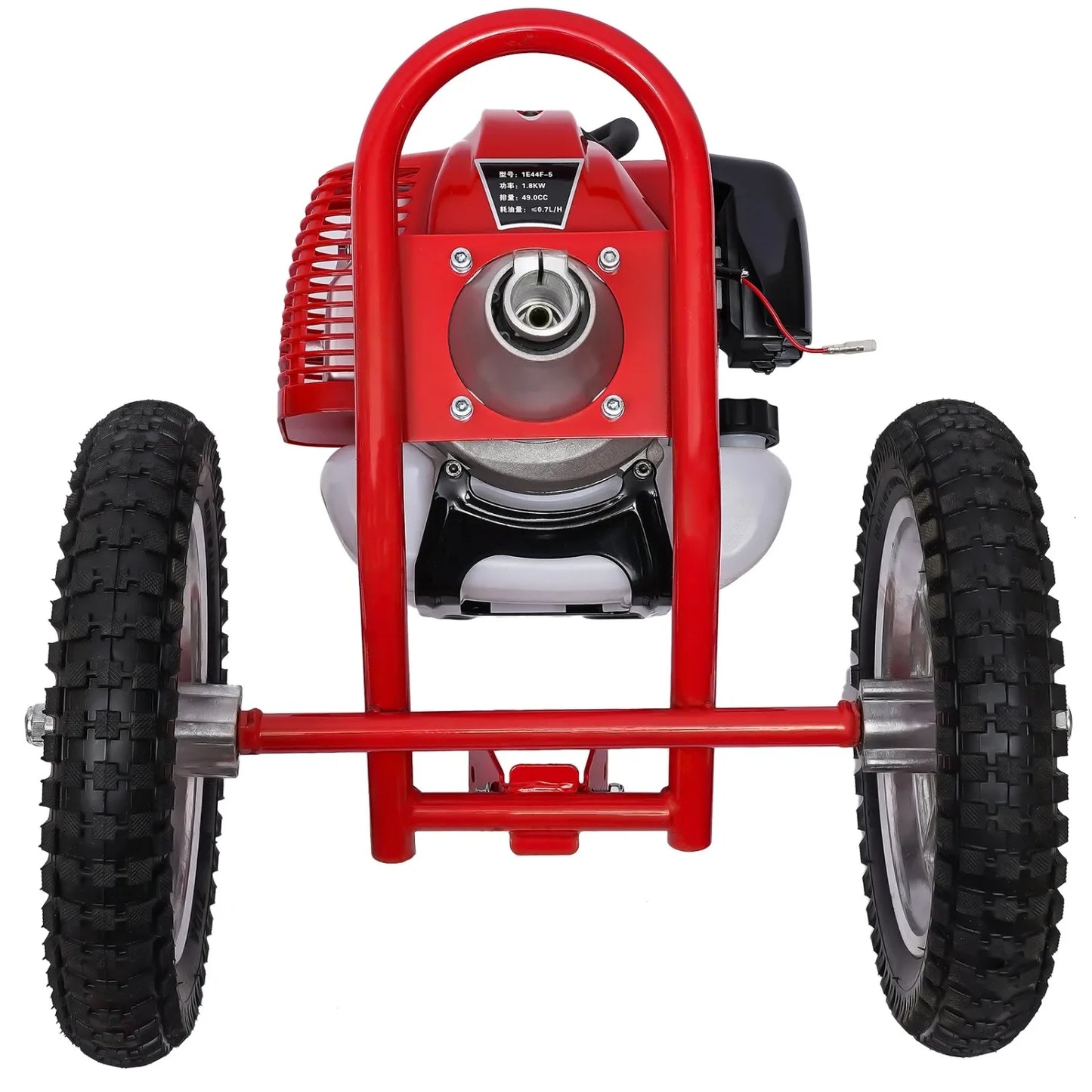 49CC 2 Stroke Gas Lawn Mower, Hand Push Grass Trimmer Weeding Cutter Air Coole for Home Orchards Greenhouses Garden Tool