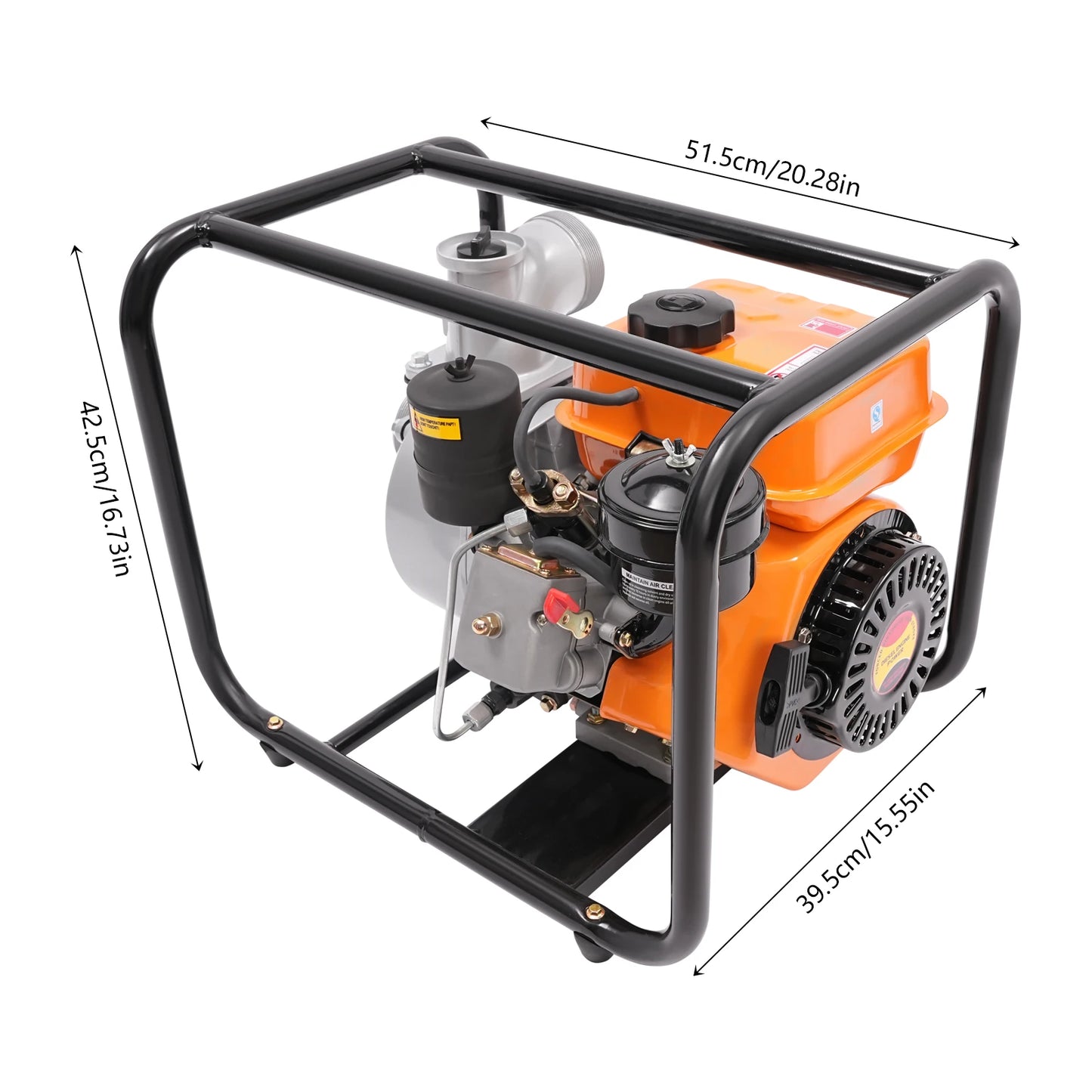 4-Strok Water Pump Diesel Water Transfer Pump with 4L Fuel Tank Diesel Water Pump Water Lifting & Drainage Equipment for Farm Garden Irrigation4-Strok Water Pump Diesel Water Transfer Pump with 4L Fuel Tank Diesel Water Pump