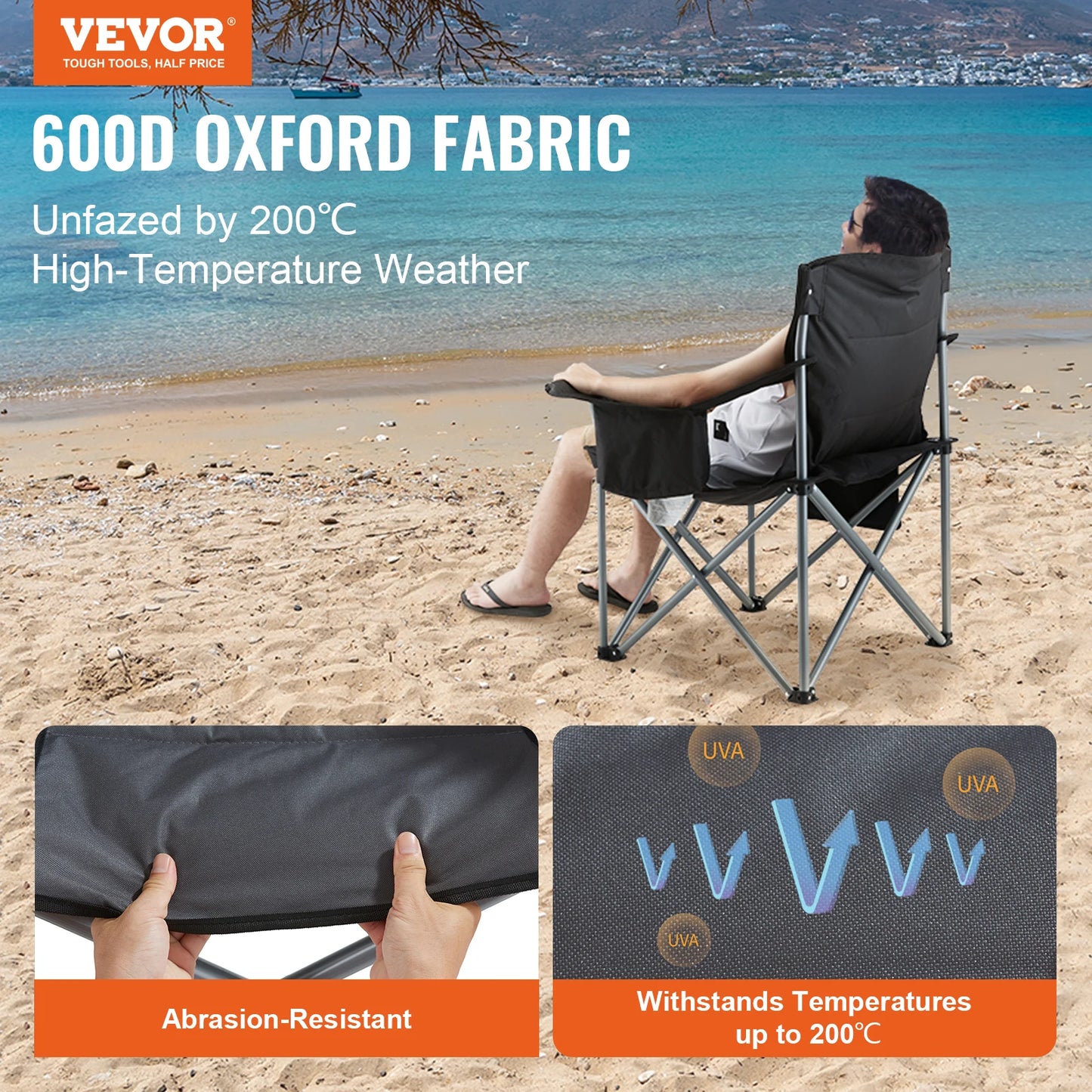 SucceBuy Outdoor Camping Chair 350lbs High Load Ultralight Folding Chair Portable Beach Hiking Picnic Travel Seat Fishing Tool